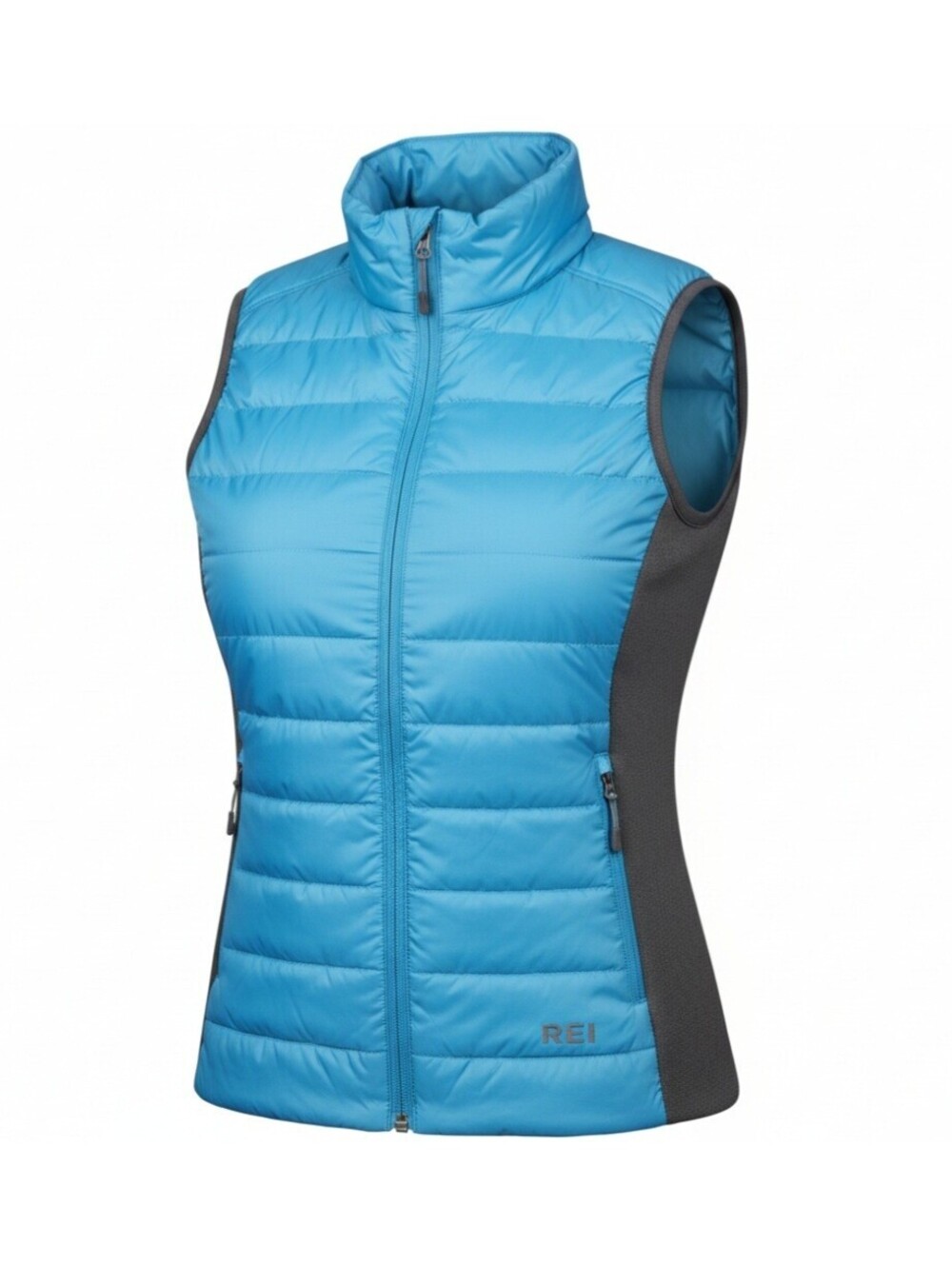 REI Packable Puffer Vest Womens XL Blue Full Zip Lightweight Hiking Travel